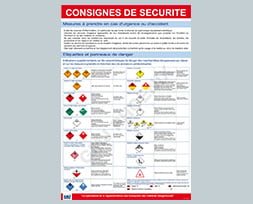 Affiche "consignes de sécurité ADR"