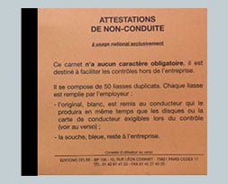 Attestation de non-conduite