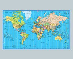 Mappemonde (format 68 x 99 cm)