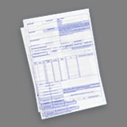 Lettre de voiture pour le transport de marchandises