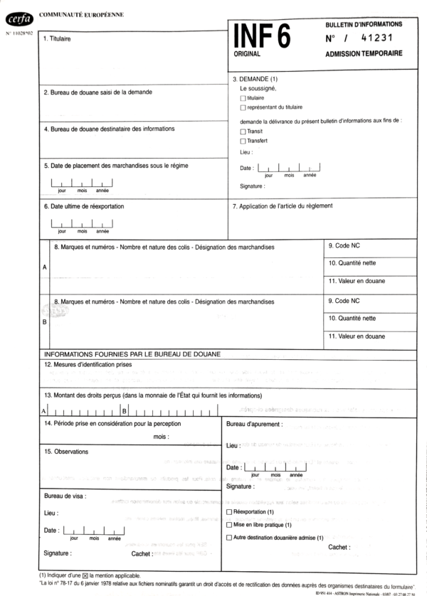 Bulletins d'information INF 6