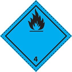Plaque-étiquette de danger ADR classe 4.3