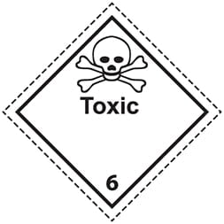 Plaque-étiquette de danger ADR classe 6.1