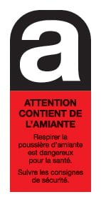 ETIQUETTE Amiante