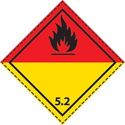 Plaque-étiquette de danger ADR classe 5.2