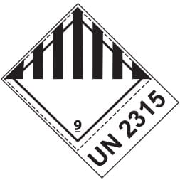Etiquette de danger 10×10 cm en rouleau, classe 9 avec texte Miscellaneous