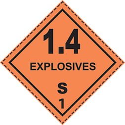 Etiquette de danger 10×10 cm en rouleau, classe 1
