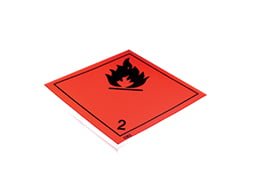 Etiquette de danger classe 2.1 pour conteneur maritime