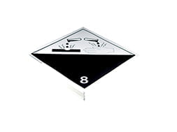 Plaque-étiquette de danger ADR classe 8