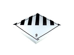 Plaque-étiquette de danger ADR classe 9