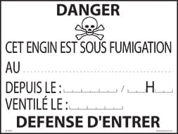 Conteneur sous fumigation