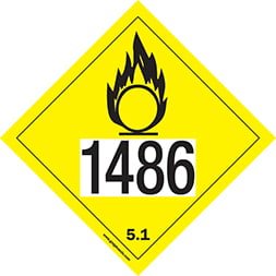 Classe de danger avec code ONU 25x25 cm