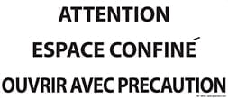 Etiquette CV 36 Espace confiné