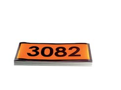 panneau orange IMDG avec code ONU 12x30 cm