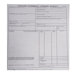 Facture Caraïbes invoice caricom
