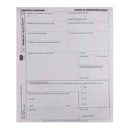 Formulaire de demande de remboursement