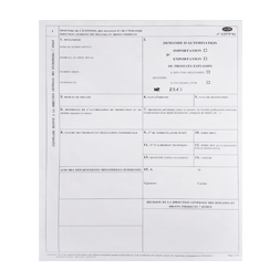 Formulaire de déclaration relative à la valeur en douane