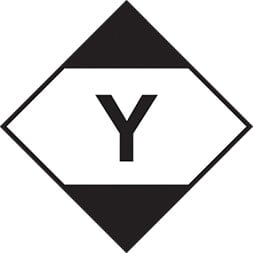 Etiquette de danger 10×10 cm à plat, Quantité Limitée Y, LQ Y
