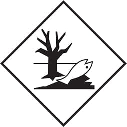 Plaque-étiquette de danger ADR Dangereux pour l'environnemen