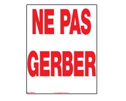 Etiquette NE PAS GERBER
