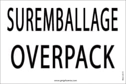 Etiquette Suremballage Overpack