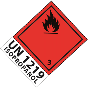 Étiquette de danger 10×13 cm avec code ONU